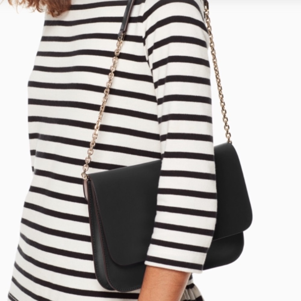 Authentic Kate Spade Leather Shoulder Bag w chain - Picture 3 of 9